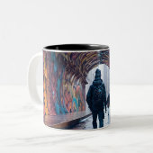 Tasse 2 Couleurs Tunnel De Graffiti (Devant gauche)
