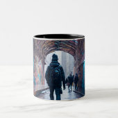 Tasse 2 Couleurs Tunnel De Graffiti (Centre)