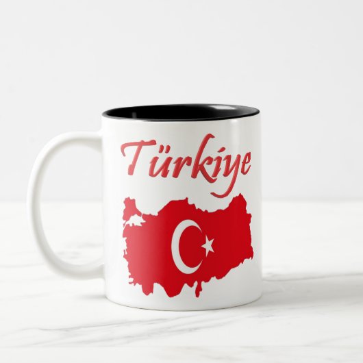 Tasse 2 Couleurs Turkey Country and Fan Design (Gauche)