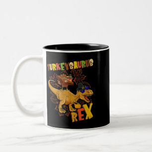 Tasse 2 Couleurs Turkeysaurus Rex Turquie Dinosaure Thanksgiving To