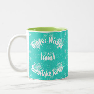 Tasse 2 Couleurs Turquoise du sud-ouest et flocon de neige