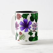 Tasse 2 Couleurs Turtle floral pattern  (Devant gauche)