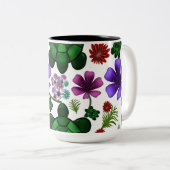 Tasse 2 Couleurs Turtle floral pattern  (Devant droit)