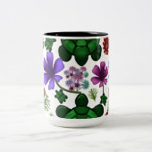 Tasse 2 Couleurs Turtle floral pattern  (Centre)