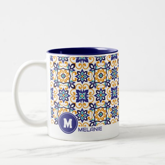 Tasse 2 Couleurs Tuscan Verve Vibrant Scrollwork  Mediterranean  (Gauche)