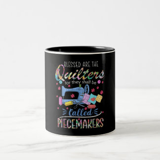 Tasse 2 Couleurs Tuyauteries De Piecemakers Quilting Sewing Gift