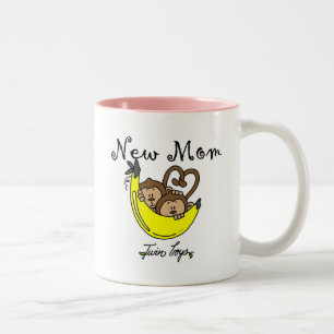 Tasse 2 Couleurs Twin Boys New Mom Tshirts et cadeaux