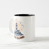 Tasse 2 Couleurs Tybee Island Georgia Phare Sunrise (Devant gauche)