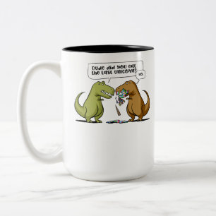Tasse 2 Couleurs Type de dinosaure de T-Rex vous avez mangé la
