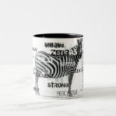 Tasse 2 Couleurs Typographe de Black and White Unique (Centre)