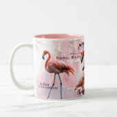 Tasse 2 Couleurs Typographe rose Flamingo | Customized (Gauche)