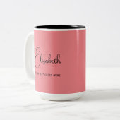 Tasse 2 Couleurs Typographie de cafés modernes Nom du texte (Devant gauche)