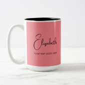Tasse 2 Couleurs Typographie de cafés modernes Nom du texte (Gauche)
