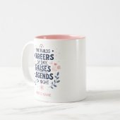 Tasse 2 Couleurs Typographie de citation de maman modifiable – Carr (Devant gauche)