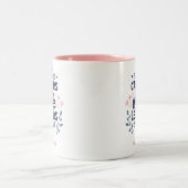 Tasse 2 Couleurs Typographie de citation de maman modifiable – Carr (Centre)