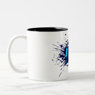 Tasse 2 Couleurs Typographie de Graffiti de Glace Design d'Art de R