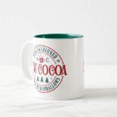 Tasse 2 Couleurs Typographie de la Monogramme Initiale Chocolat Cha (Devant gauche)