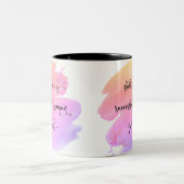 Tasse 2 Couleurs Typographie de l'aquarelle rose chic pour femme (Centre)