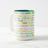 Tasse 2 Couleurs Typographie de Noël (Devant gauche)