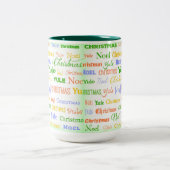 Tasse 2 Couleurs Typographie de Noël (Centre)