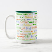 Tasse 2 Couleurs Typographie de Noël (Gauche)