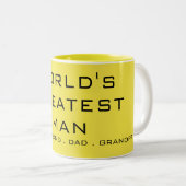 Tasse 2 Couleurs Typographie de texte simple (Devant droit)