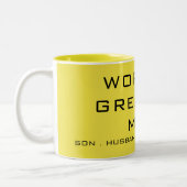 Tasse 2 Couleurs Typographie de texte simple (Gauche)
