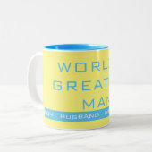 Tasse 2 Couleurs Typographie de texte simple (Devant gauche)