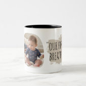Tasse 2 Couleurs Typographie d'image de bébé mignon (Centre)