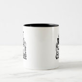 Tasse 2 Couleurs Typographie Drôle Citation De Café (Centre)