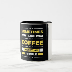 Tasse 2 Couleurs Typographie du café moderne design de t-shirt