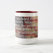 Tasse 2 Couleurs Typographie du deuxième amendement de la Constitut (Centre)
