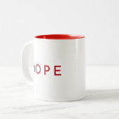 Tasse 2 Couleurs Typographie moderne du NOPE (Devant gauche)