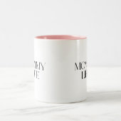 Tasse 2 Couleurs Typographie moderne et classique Mommy Life (Centre)