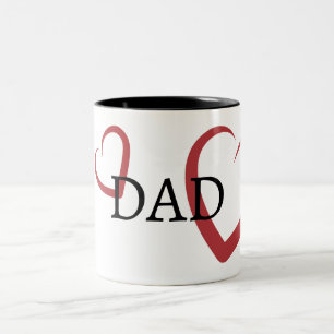 Tasse 2 Couleurs Typographie Papa