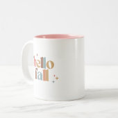 Tasse 2 Couleurs Typographie rétro de l'automne (Devant gauche)