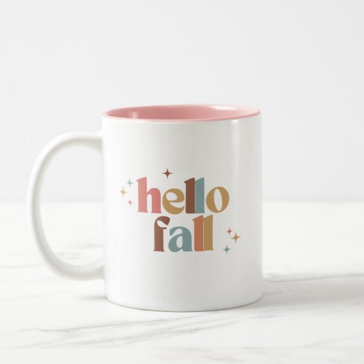 Tasse 2 Couleurs Typographie rétro de l'automne (Gauche)