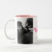 Tasse 2 Couleurs Typographie romantique Valentines jour couple 2 ph (Gauche)