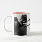 Tasse 2 Couleurs Typographie romantique Valentines jour couple 2 ph (Gauche)