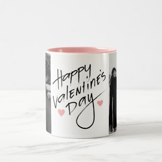 Tasse 2 Couleurs Typographie romantique Valentines jour couple 2 ph (Centre)
