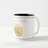 Tasse 2 Couleurs Typographie rustique du tournesol aquarelle (Devant droit)