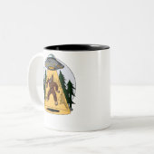 Tasse 2 Couleurs UFO étranger drôle de l'espace d'abduction de (Devant gauche)