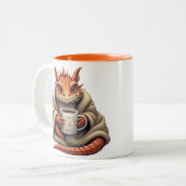 Tasse 2 Couleurs Ugly Bearded Dragon - Cozy Blanket & Coffee Lover  (Devant gauche)