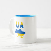 Tasse 2 Couleurs Ukraine (Devant gauche)