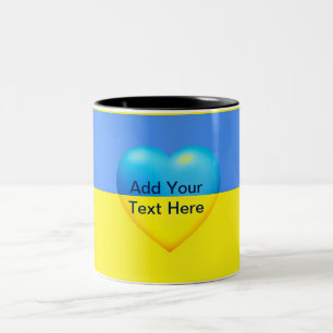 Tasse 2 Couleurs Ukraine - Paix et Amour_