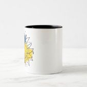 Tasse 2 Couleurs Ukraine Soutien au tournesol (Centre)