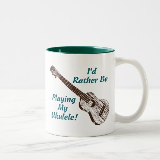 Tasse 2 Couleurs Ukulele (Droit)