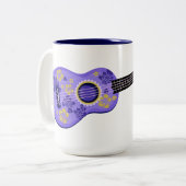 Tasse 2 Couleurs Ukulele nom personnalisé muette (Devant gauche)