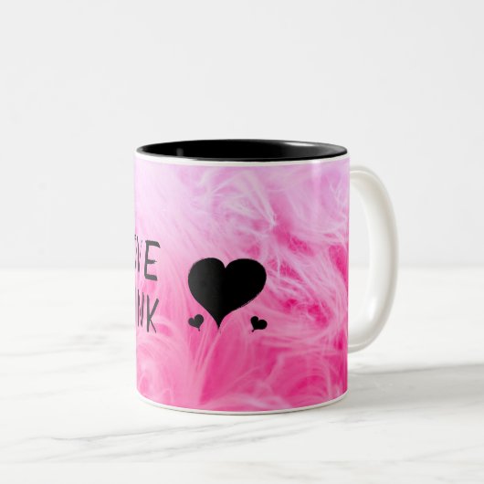 Tasse 2 Couleurs Ultime fourrure Faux Rose Chaud (Devant droit)