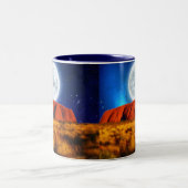 Tasse 2 Couleurs ULURU Ayer's Rock Australian Outback Art (Centre)